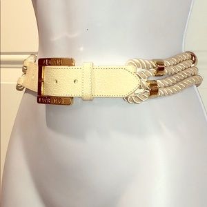 Armani exchange rope belt with gold finish size S